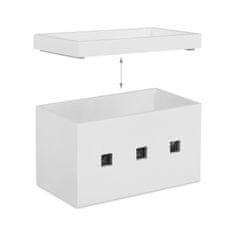 UNBRANDED Kabelska omarica bambus bela 