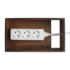 UNBRANDED Kabelska omarica Bambus Temno rjava 