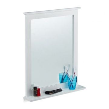 UNBRANDED Belo stensko ogledalo s polico