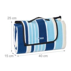 UNBRANDED Piknik odeja 200 x 200 cm črtasta 