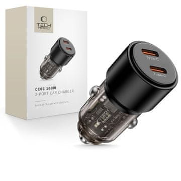 Tech-protect TECH-PROTECT AVTOPOLNILEC 2-PORTNI USB ZA TELEFONE CAR PD 100W