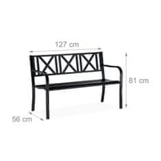 UNBRANDED Kovinska vrtna klop 