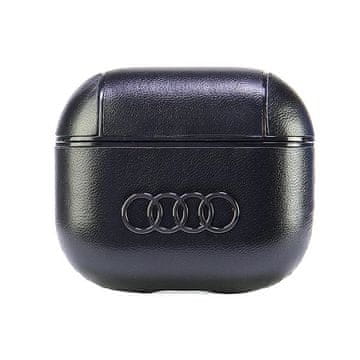 Audi Audi usnjen ovitek za AirPods 3 z velikim logotipom, črn/črn AU-AP3-GT/D3-BK