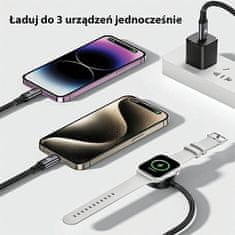 Awei AWEI 3V1 USB-C KOMPLET KABLOV ZA LIGHTNING WATCH ZA APPLE IPHONE 100W 10W
