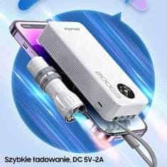 Awei Awei PowerBank P134K 20000mAh črn zaslon + kabli USB/PD/Lightning/MicroUSB