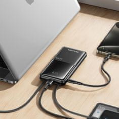 Awei AWEI PowerBank P76K 10000mAh 22,5W črna/črna digitalni zaslon