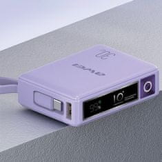 Awei AWEI PowerBank z vgrajenim kablom P87K 10000mAh črna/črna 30W