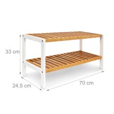UNBRANDED Polica za čevlje z 2 policama 