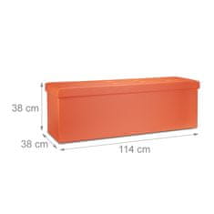 UNBRANDED Zložljiva odlagalna klop iz umetnega usnja 