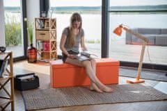 UNBRANDED Zložljiva odlagalna klop iz umetnega usnja 