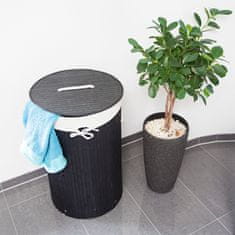 UNBRANDED Koš za perilo bambus okrogel 