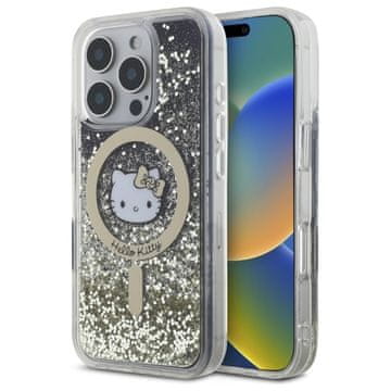 HELLO KITTY Ovitek Hello Kitty Liquid Glitter MagSafe za iPhone 16 Pro Max