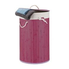 UNBRANDED Koš za perilo bambus okrogel 