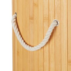 UNBRANDED Koš za perilo bambus okrogel 