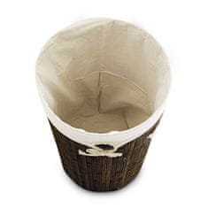 UNBRANDED Koš za perilo bambus okrogel 