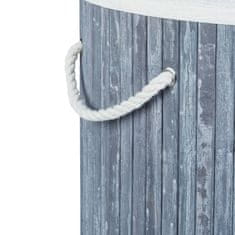 UNBRANDED Koš za perilo bambus okrogel 