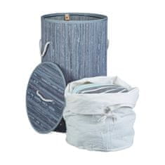 UNBRANDED Koš za perilo bambus okrogel 