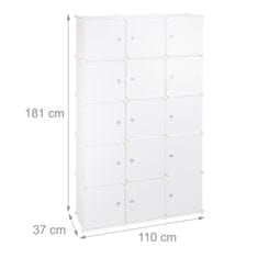 UNBRANDED Regalni sistem garderobne 11 prekate 