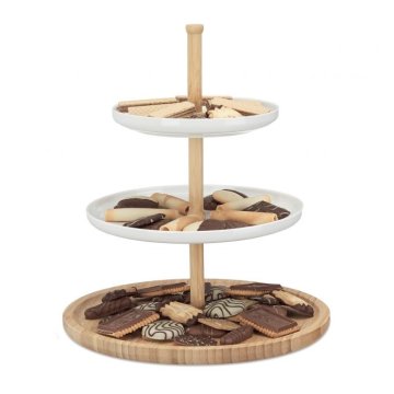 UNBRANDED Etagere Bambus in keramika