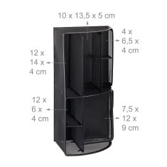 UNBRANDED Namizni organizator 6 polic Kovinski 