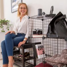 UNBRANDED Sistem polic z žično mrežo s 6 predelki 