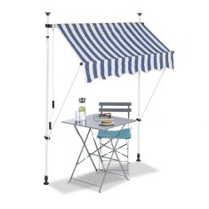 UNBRANDED Balkonska tenda modro/bela 