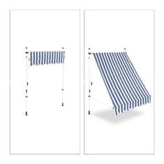 UNBRANDED Balkonska tenda modro/bela 