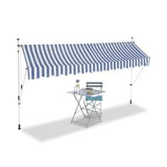 UNBRANDED Balkonska tenda modro/bela 