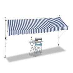 UNBRANDED Balkonska tenda modro/bela 