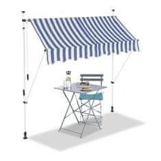 UNBRANDED Balkonska tenda modro/bela 