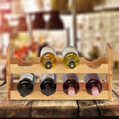 UNBRANDED Stojalo za vino 8 steklenic 