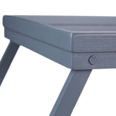 UNBRANDED Posteljni pladenj bambus sive barve 