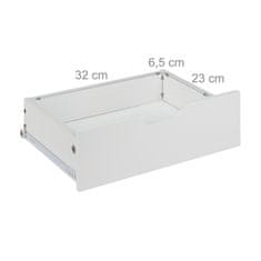 UNBRANDED Nočna omarica s predalom bela 