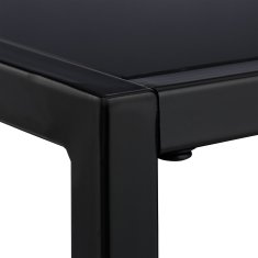 UNBRANDED Stranska mizica s črnim steklom 