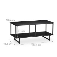 UNBRANDED TV nizek pult MDF v črni barvi 