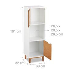 UNBRANDED Stoječa polica bela 