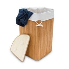 UNBRANDED Koš za perilo kotni bambus 