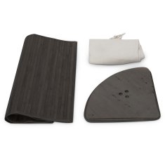 UNBRANDED Koš za perilo kotni bambus 