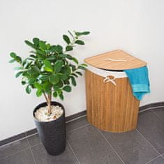 UNBRANDED Koš za perilo kotni bambus 
