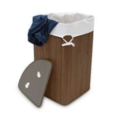 UNBRANDED Koš za perilo kotni bambus 