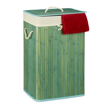 UNBRANDED Koš za perilo kotni bambus