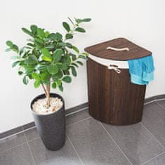 UNBRANDED Koš za perilo kotni bambus 
