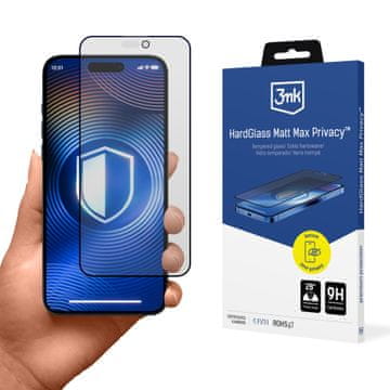 1 to 3 3MK HARDGLASS MATTE MAX PRIVACY GLASS ZA APPLE IPHONE 16 PRO ZAŠČITA ZASLONA