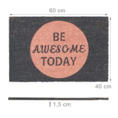 UNBRANDED Predpražnik iz kokosovih vlaken "Be awesome today" 
