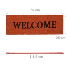 UNBRANDED Predpražnik kokosova vlakna ozka "Welcome" 