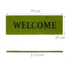 UNBRANDED Predpražnik kokosova vlakna ozka "Welcome" 