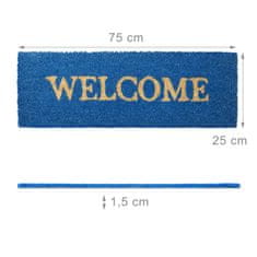 UNBRANDED Predpražnik kokosova vlakna ozka "Welcome" 