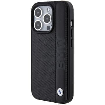 Bmw BMW OVITEK ZA IPHONE 15 PRO 6.1 TRDO USNJENO TEKSTURIRANO ČRTAVO ZA IPHONE 15