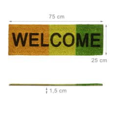 UNBRANDED Predpražnik kokosova vlakna ozka "Welcome" 