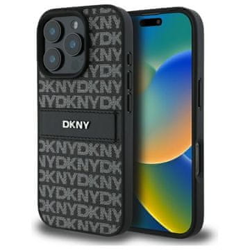 shumee Ovitek DKNY Hardcase za iPhone 16 Pro 6,3" črne barve z vzorcem